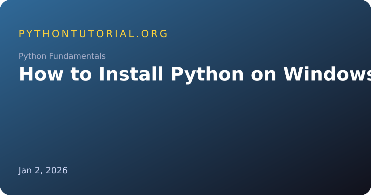 How to Install Python on Windows, macOS, and Linux (2026 ...